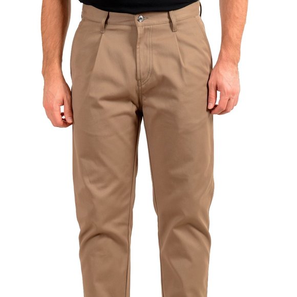 Hugo Boss Men's "Bob204" Beige Relaxed Fit Casual Pants US 32/32 IT 32/32